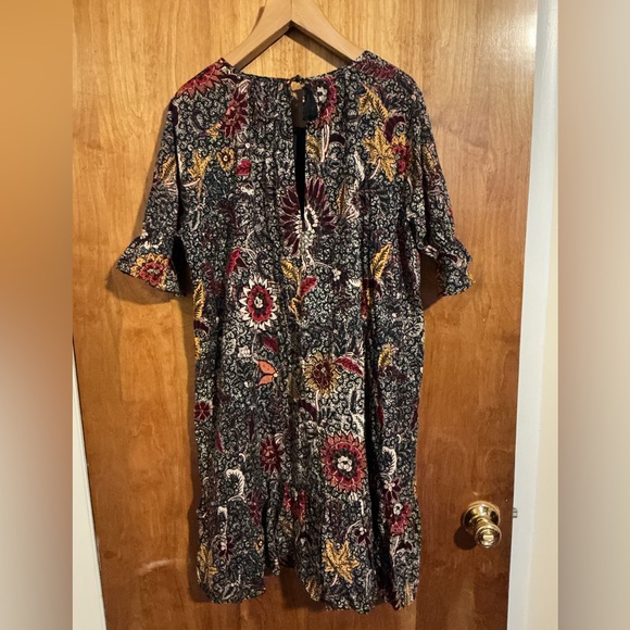 Madewell Multi Print Floral Midi Dress - Picture 3 of 3